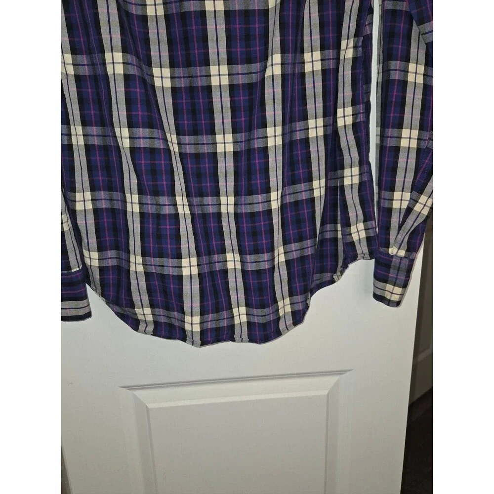 J. Crew Shirting's Men's Washed Tartan Plaid Long Sleeve Button Down Shirt